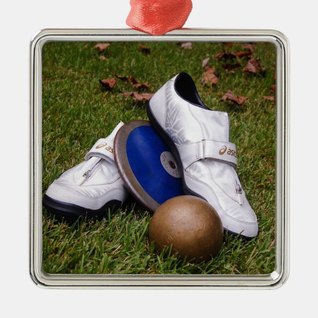Track & Field Metal Tree Decoration (Front)
