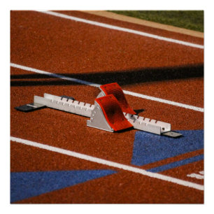 Track & Field Starting Blocks Wall Poster