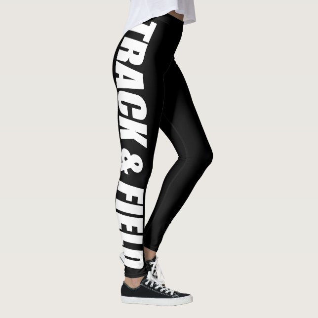 Track & Field Typographic Leggings for Runners (Right)
