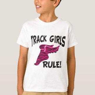 TRACK GIRLS BLACK ON HOT PINK T-Shirt