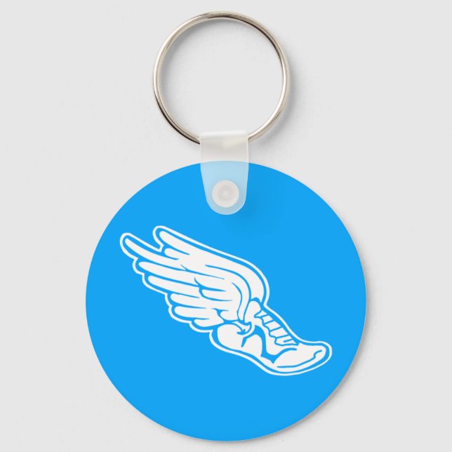 Track Logo Keychain Blue (Front)