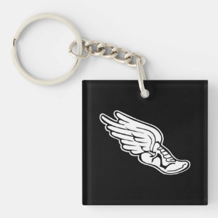 Track Logo Keychain w/name Black