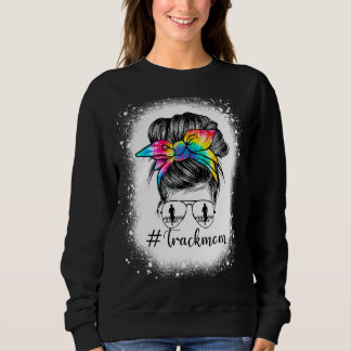 Track Mum Messy Bun Hair Sunglasses Runner Athlete Sweatshirt