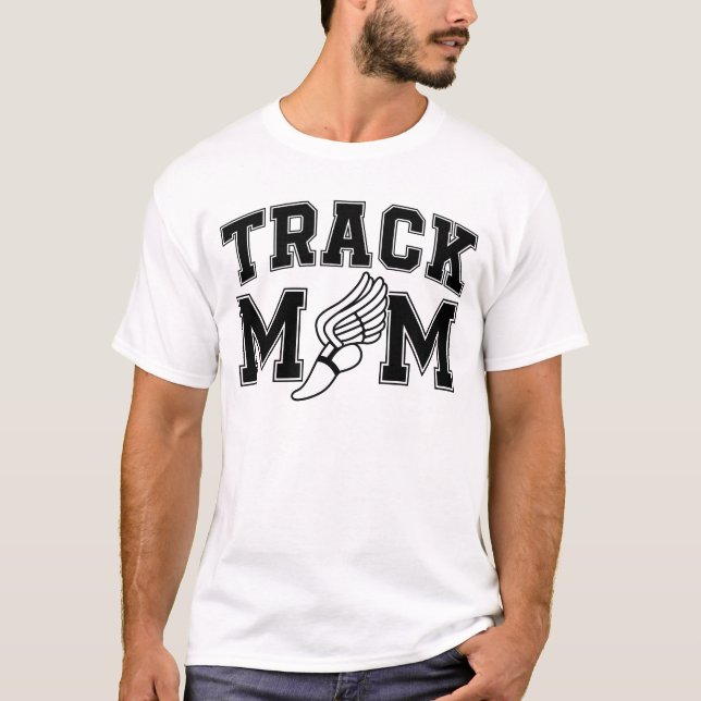 Track Mum Winged Running Shoe T-Shirt (Front)