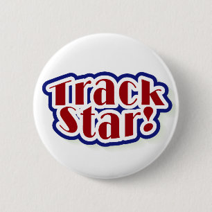 Track Star 6 Cm Round Badge