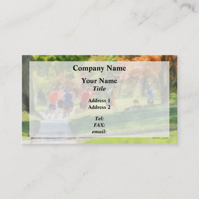 Track Team Business Card (Front)