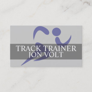 Track Trainer Runner Athletics Race Business Card