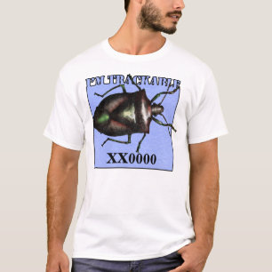 Trackable travel bug shirt