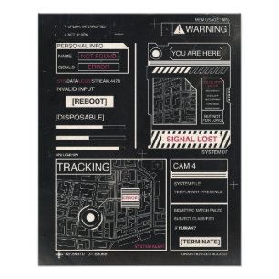 Tracking - Techno-Brutalist Streetwear Design Photo Print
