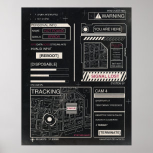 Tracking - Techno-Brutalist Streetwear Design Poster