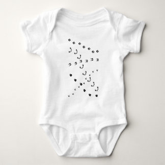 tracks animal spur fährte tier wolf lynx stag baby bodysuit