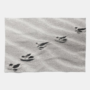 Tracks in the Sand Photo Tea Towel