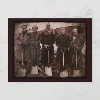 Trackwomen on Railroad WWII Postcard