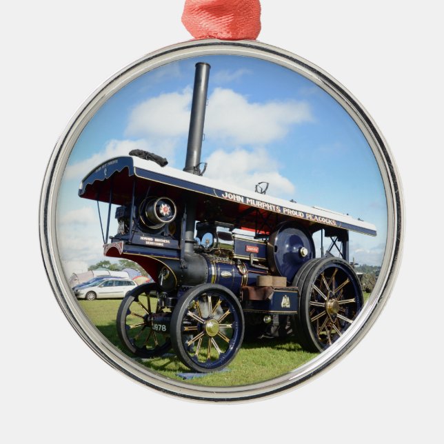Traction Engine Renown Metal Tree Decoration (Front)