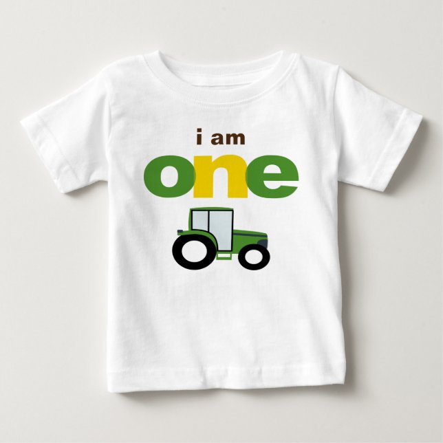 Tractor 1st Birthday T-shirt Toddler Baby Kid (Front)
