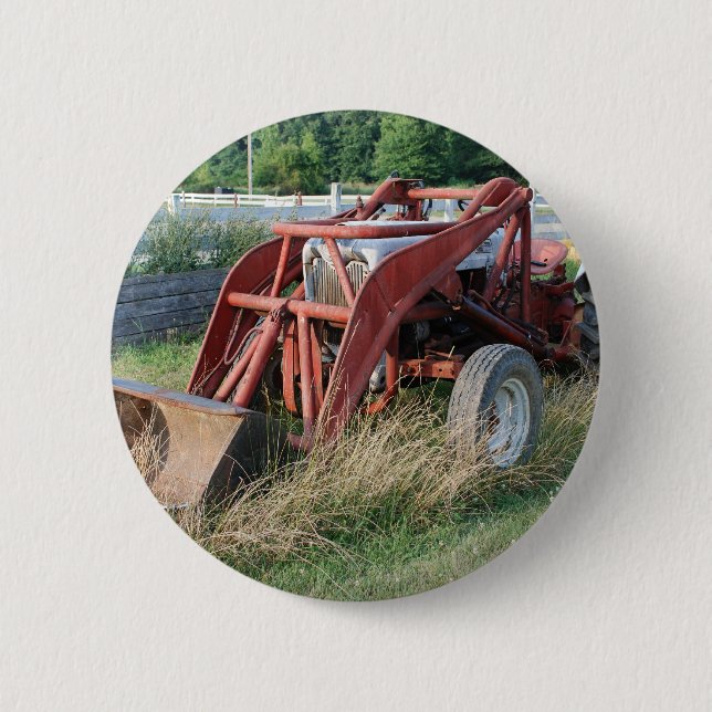 tractor 6 cm round badge (Front)
