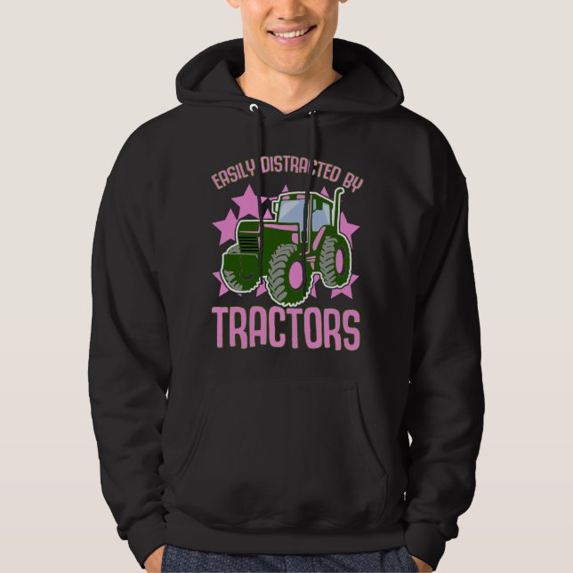 Tractor Agricultural Tractor Hoodie (Front)