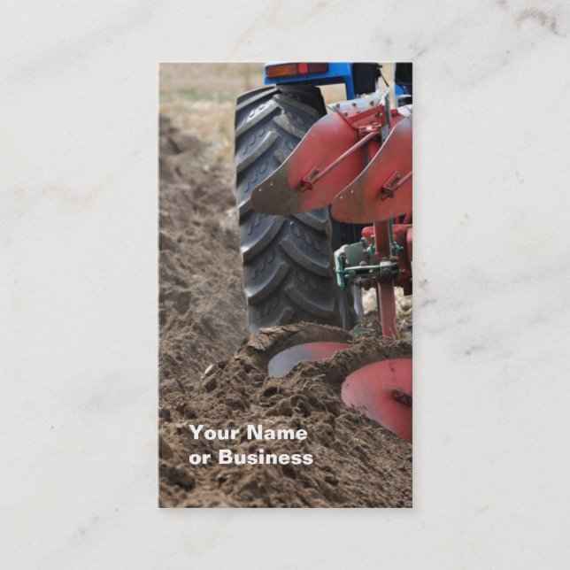 Tractor and Plough business card (Front)