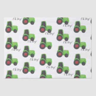 Tractor Baby Boy Tissue Paper