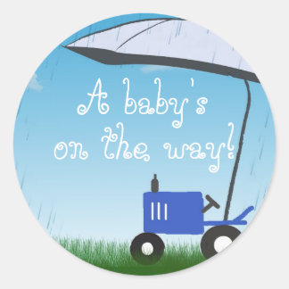Tractor Baby Shower Envelope Seal