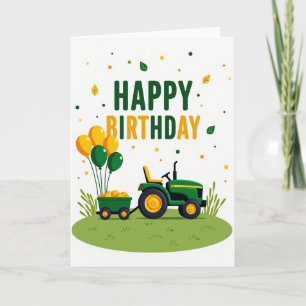Tractor Birthday Art Card