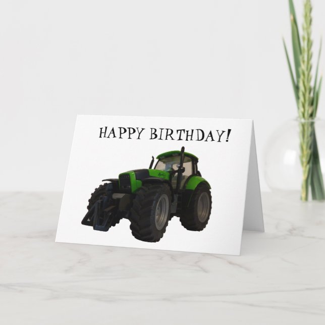 Tractor birthday card (Front)