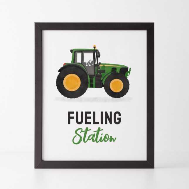 Tractor Birthday Party Fuelling Station Sign (Creator Uploaded)