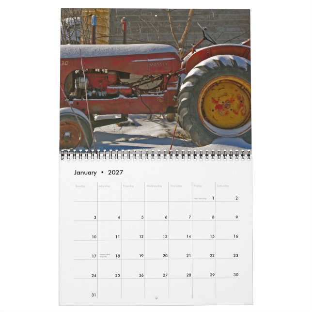 Tractor Calendar: Colourful Tractors (2013) Calendar (Jan 2027)