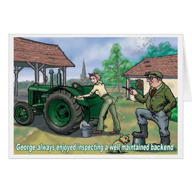 Tractor Card Uncle George 3 (Front Horizontal)