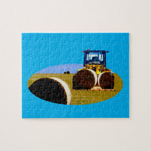 Tractor Carrying Hay, Jigsaw Puzzle