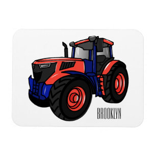 Tractor cartoon illustration magnet