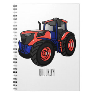 Tractor cartoon illustration  notebook