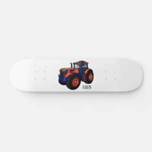 Tractor cartoon illustration  skateboard