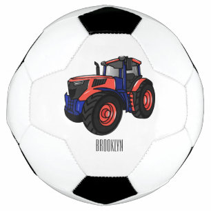 Tractor cartoon illustration  soccer ball