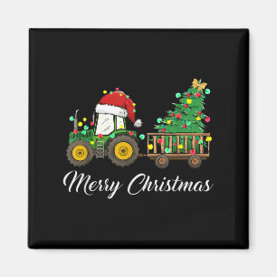 Tractor Christmas Sweater Farmer Farm Funny Merry Magnet