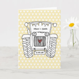 Tractor Country Wedding Card