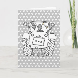 Tractor Country Wedding Card