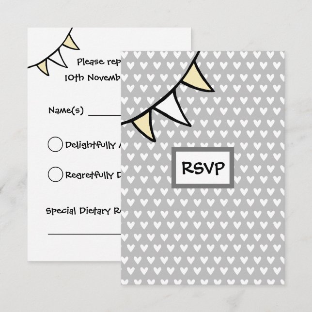 Tractor Country Wedding RSVP Card (Front/Back)