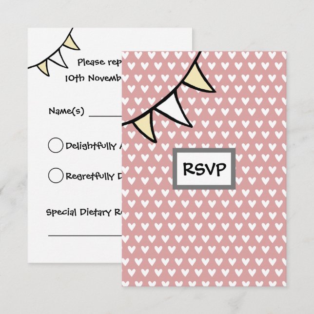 Tractor Country Wedding RSVP Card (Front/Back)