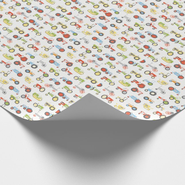 Tractor Design Wrapping Paper (Corner)