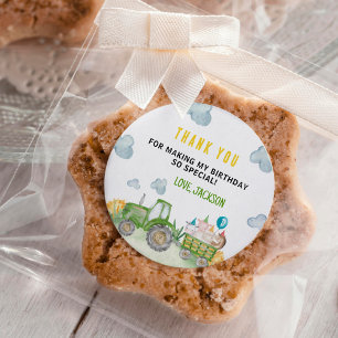 Tractor Farm Animal Birthday Party Favour Labels
