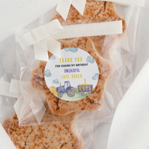 Tractor Farm Birthday Party Favor Labels