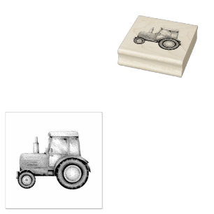  Tractor Farm  Rubber Stamp
