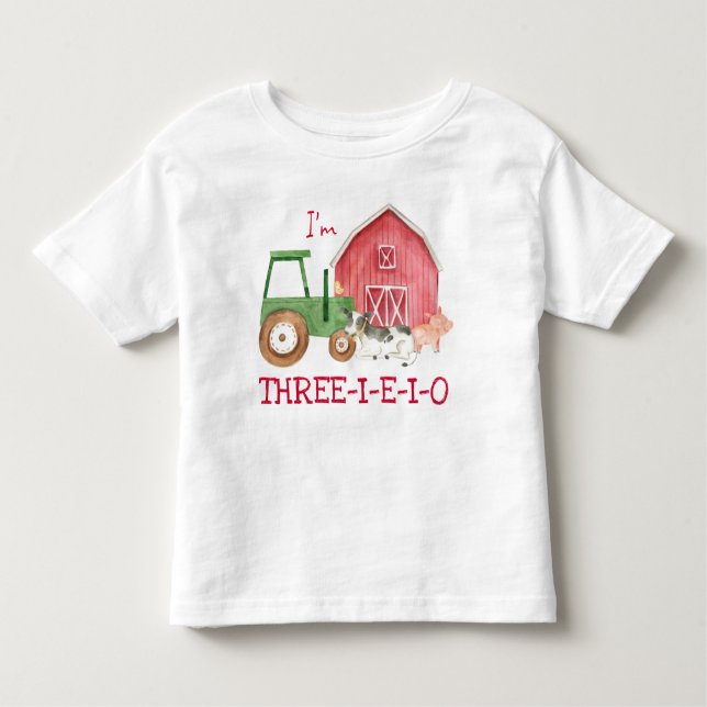 Tractor Farm Three-I-E-I-O T-Shirt (Front)