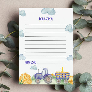 Tractor Farm Time Capsule Note Message Card