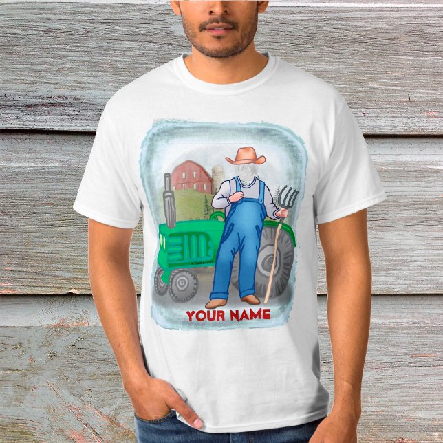 Tractor Farmer Face custom t-shirt (Creator Uploaded)