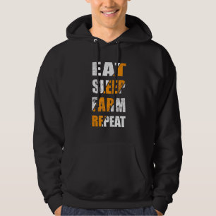 Tractor Farmer Farm Agriculture Cow Farmer Sayings Hoodie