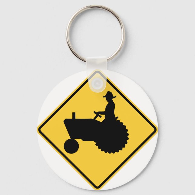 Tractor Farmer Sign Key Ring (Front)