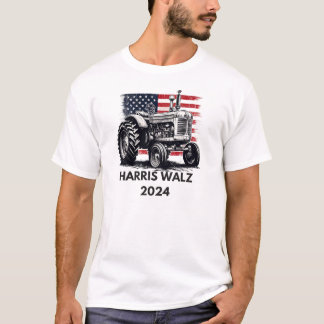 TRACTOR FARMERS FOR HARRIS WALZ 2024 T-Shirt