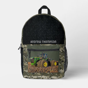 Tractor Farming Equipment Cool Agriculture Printed Backpack